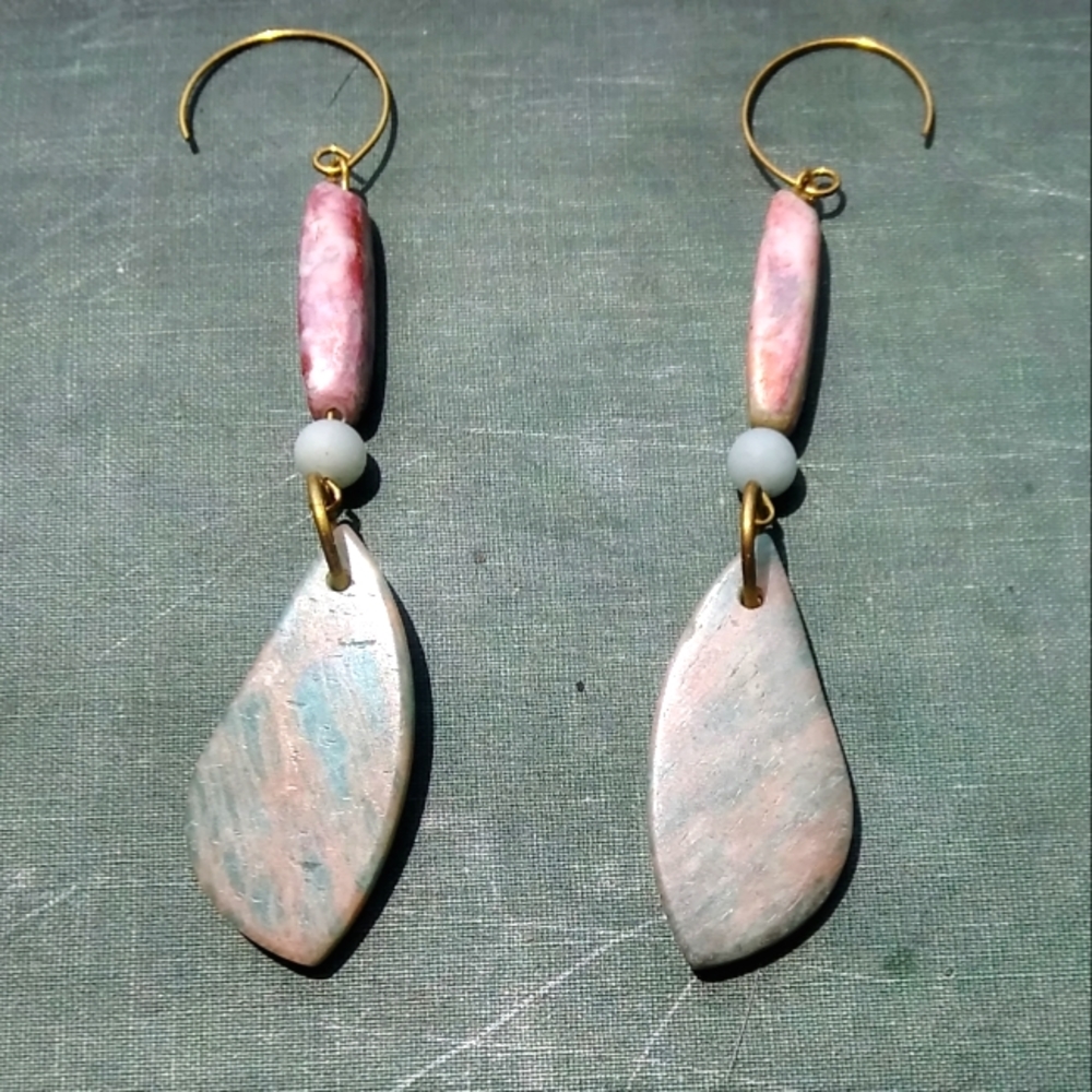 'Wings' Amazonite Earrings - Picture 5 of 6